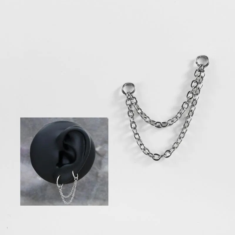 Double Connecting Chain for Ear Piercings