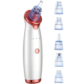 Electric Blackhead Remover Vacuum - Facial Pore Cleaner & Acne Extractor with 5 Suction Heads