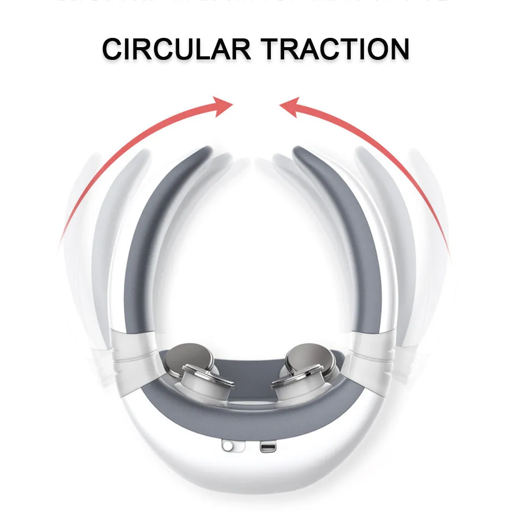 Electric Neck Massager Magnetic Pulse 6 Modes Back Power Control Far Infrared Heating Pain Relief Health Care Neck Relaxation