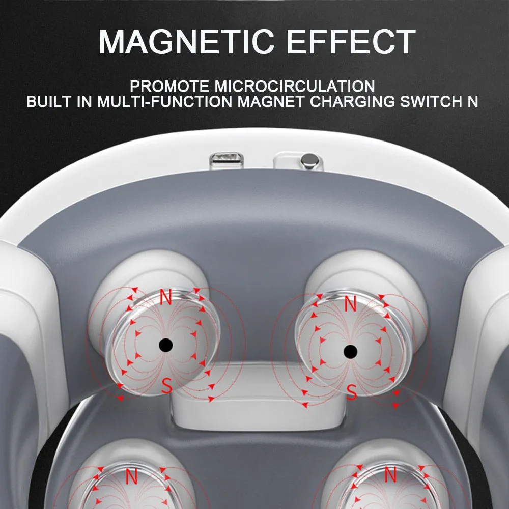 Electric Neck Massager Magnetic Pulse 6 Modes Back Power Control Far Infrared Heating Pain Relief Health Care Neck Relaxation