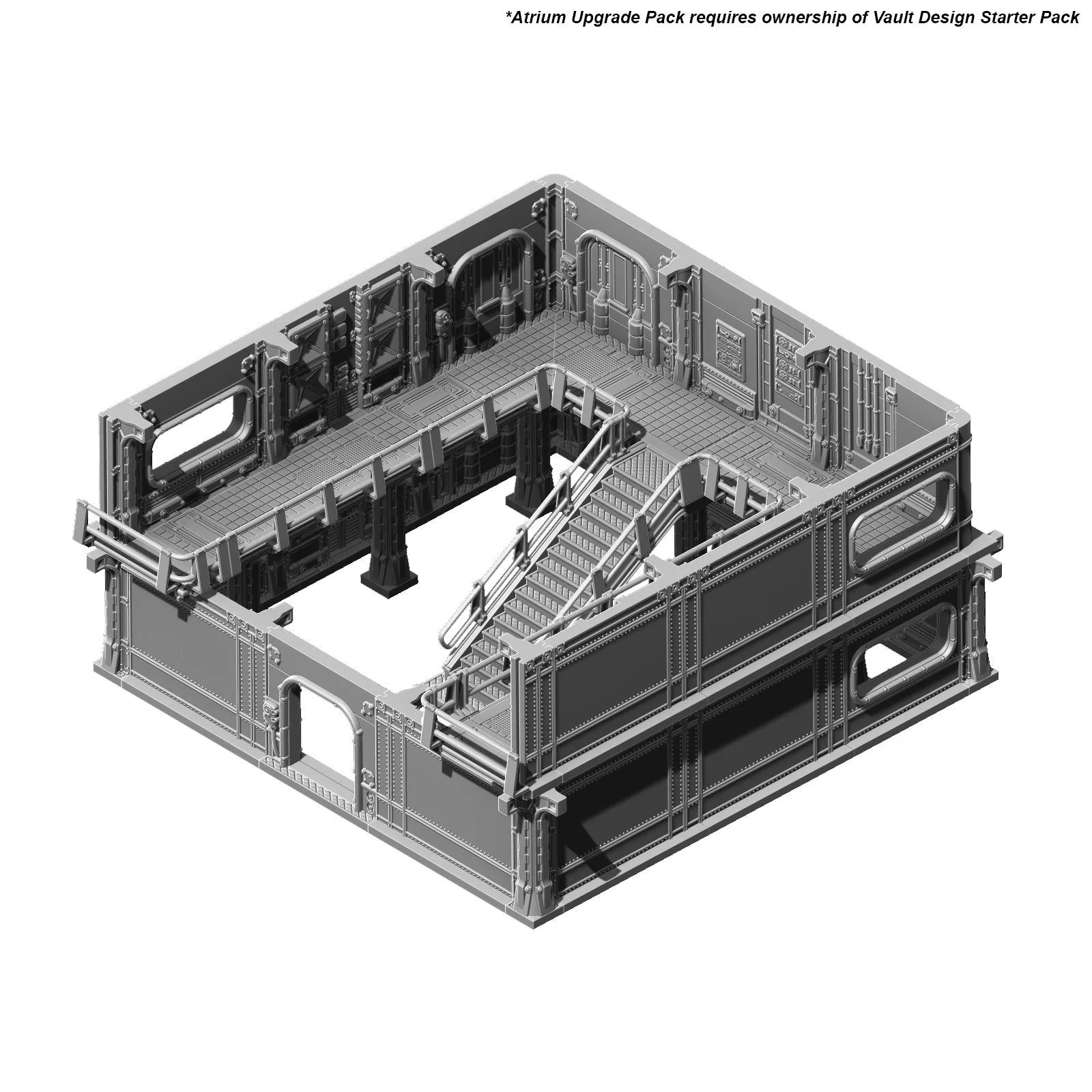 Fallout: Wasteland Warfare - Print at Home - Vault Atrium Pack STL