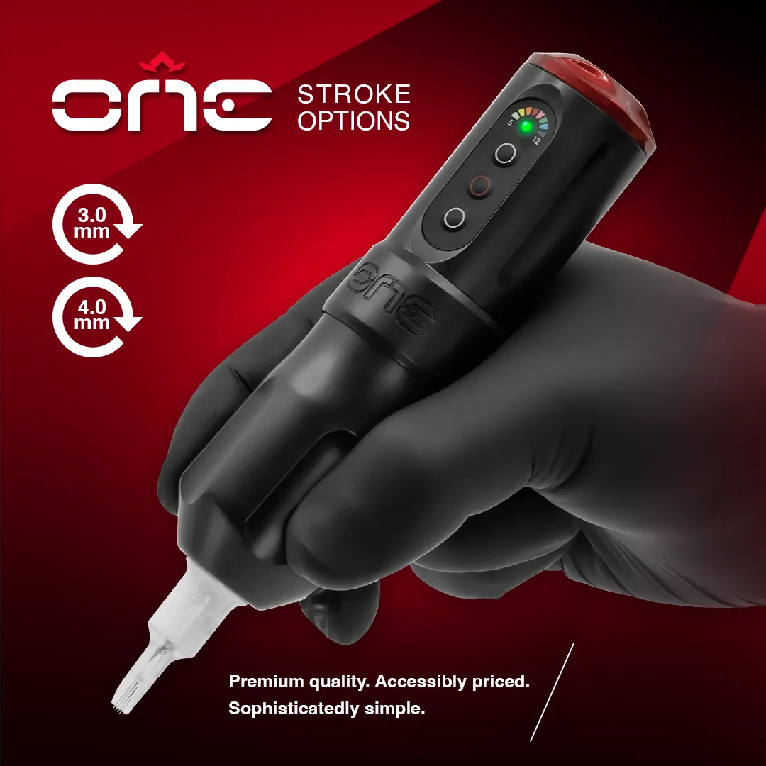 FK Irons ONE Tattoo Machine with Drop in Battery — The Wonder— 4.0mm Stroke