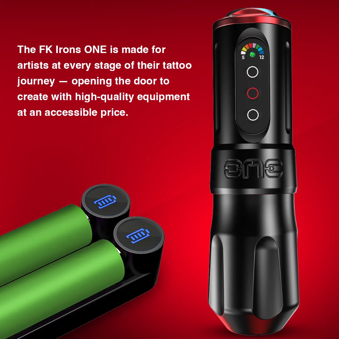 FK Irons ONE Tattoo Machine with Drop in Battery — The Wonder— 4.0mm Stroke