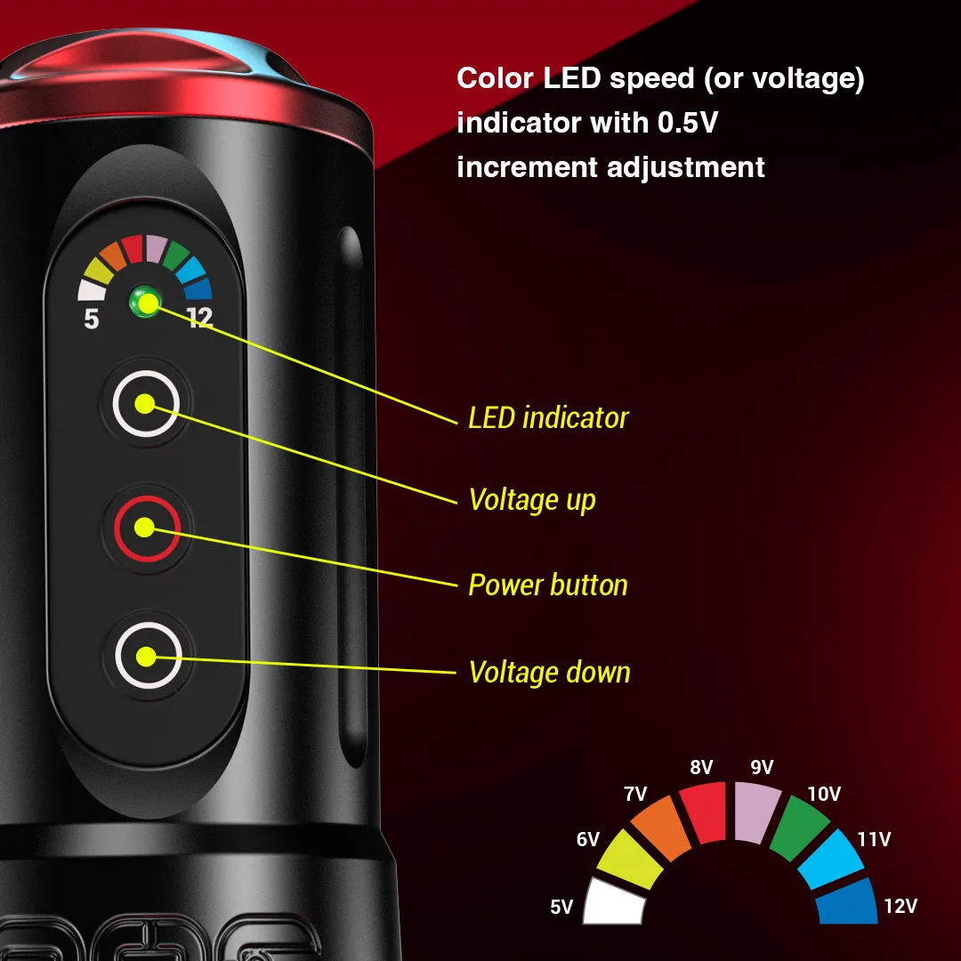 FK Irons ONE Tattoo Machine with Drop in Battery — The Wonder— 4.0mm Stroke