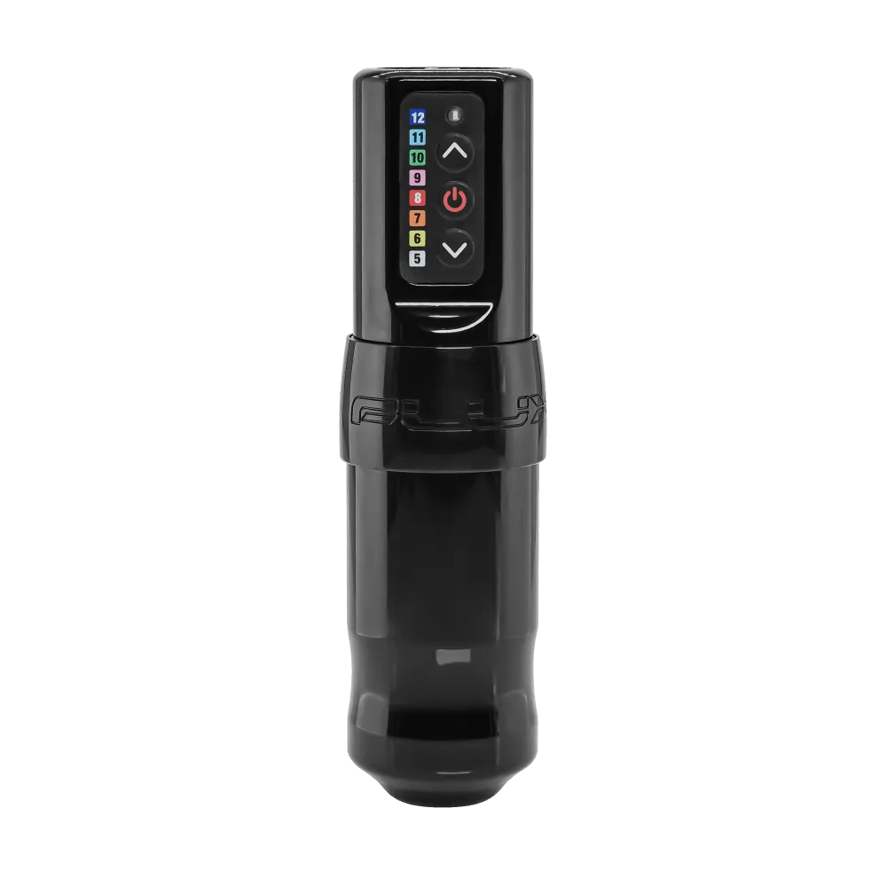 FK Irons Spektra Flux Stealth with 2 PowerBolt Wireless Tattoo Machine