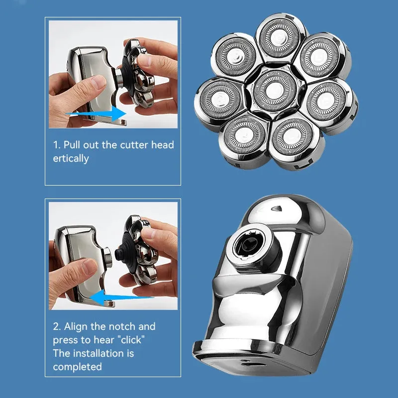 FlexiGear 8-In-1 Heads Men's Rechargeable Electric Shaver