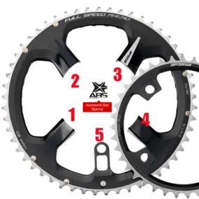 Fsa C/Rng,Spr Abs Road,110/53 110X53T,N-10/11,Black,Kfl Blk Fsa Abs Road Chainrings Fsa Chainrings