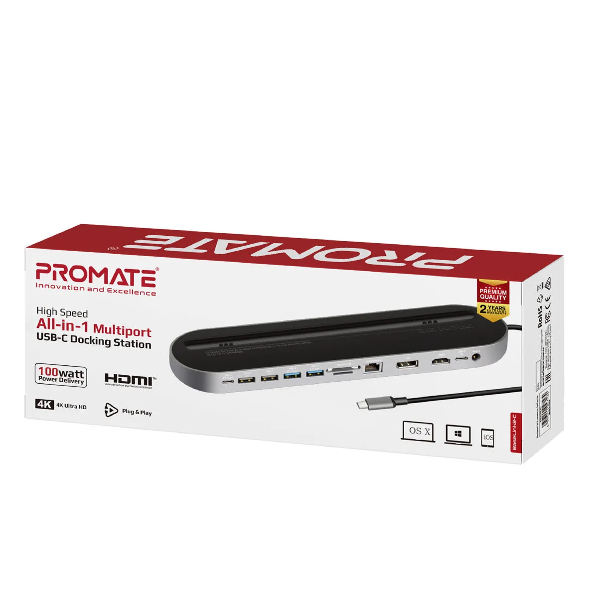 High Speed All-in-1 Multiport USB-C Docking Station