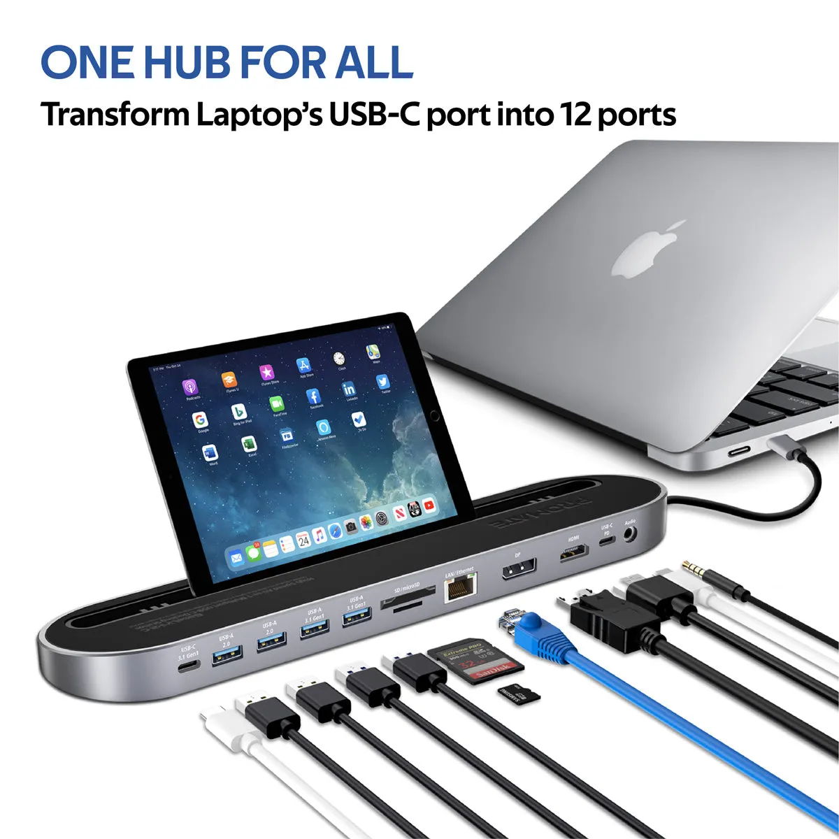 High Speed All-in-1 Multiport USB-C Docking Station