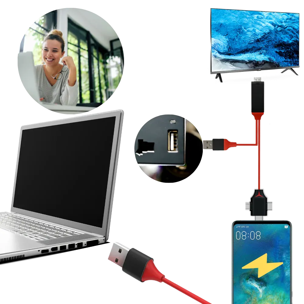 HMDI Adapter Cable for Phones and Tablets