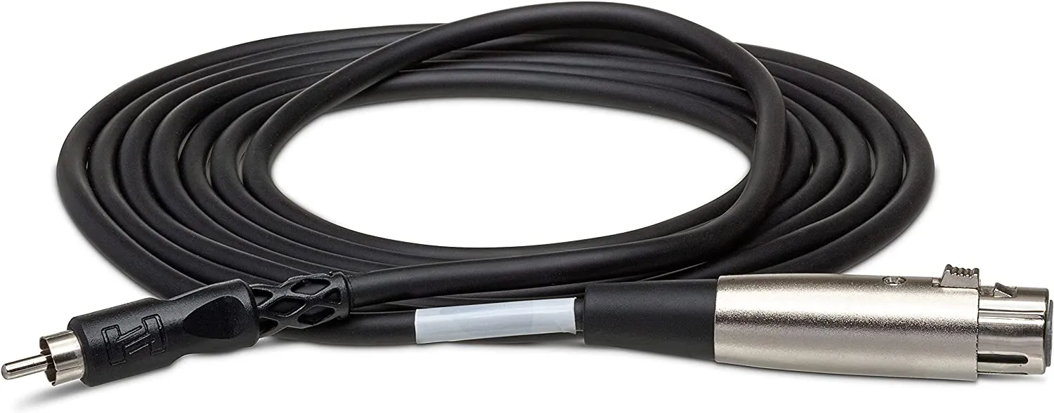 Hosa XRF-105 Unbalanced Interconnect, XLR3F to RCA, 5 ft