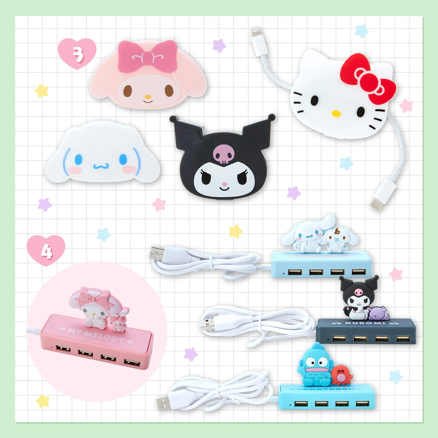 Japan Sanrio - Convenient Mobile Accessories/USB Hub Collection (Release Date: Feb 15) x