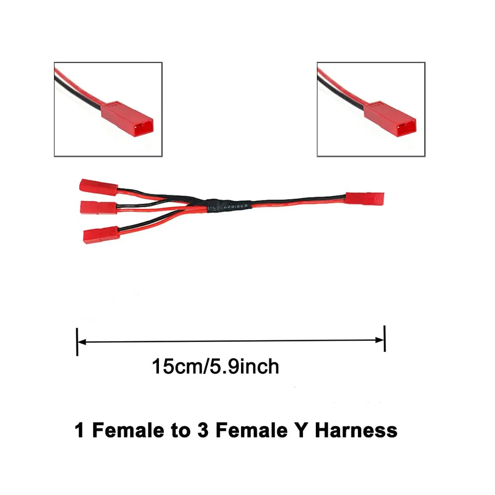 JST 1 Female To 3 Female Parallel Connection Cable