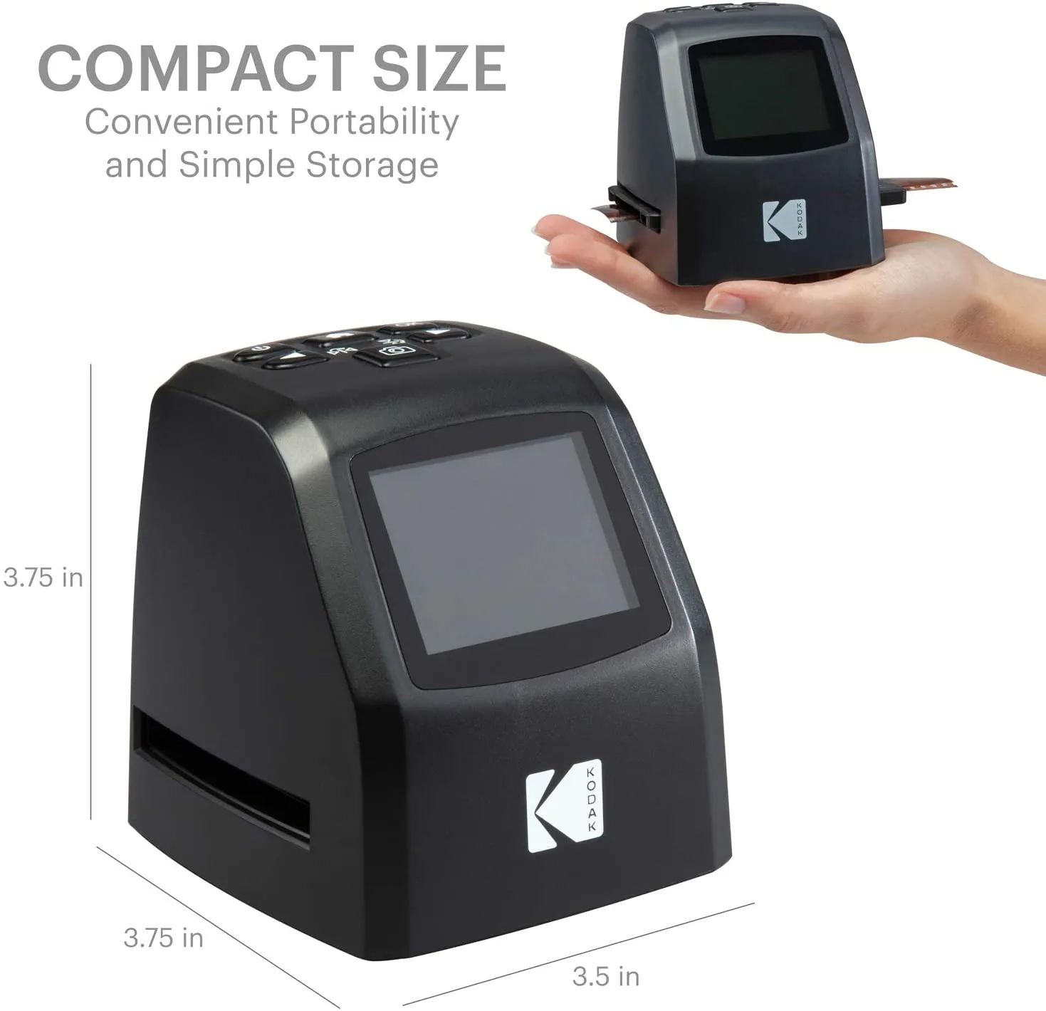 KODAK Mini Digital Film & Slide Scanner – Converts 35mm, 126, 110, Super 8 & 8mm Film Negatives & Slides to 22 Megapixel JPEG Images – Includes - 2.4