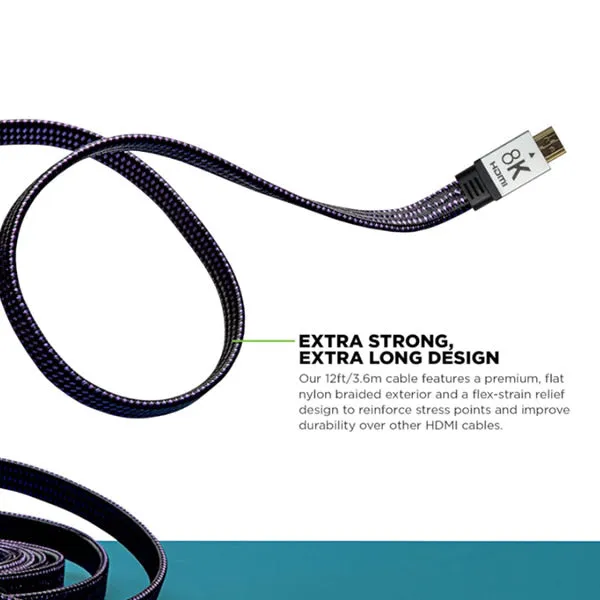Kontrolfreek 12’ 8K Ultra Speed HDMI 2.1 Gaming Cable