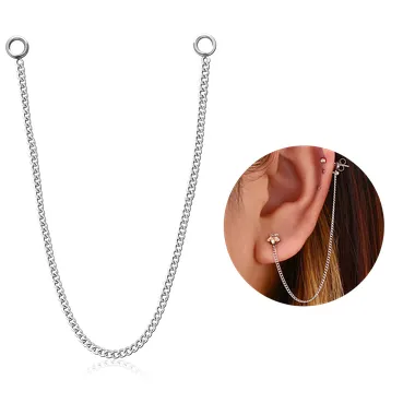 Long Connecting Chain for Ear Piercings