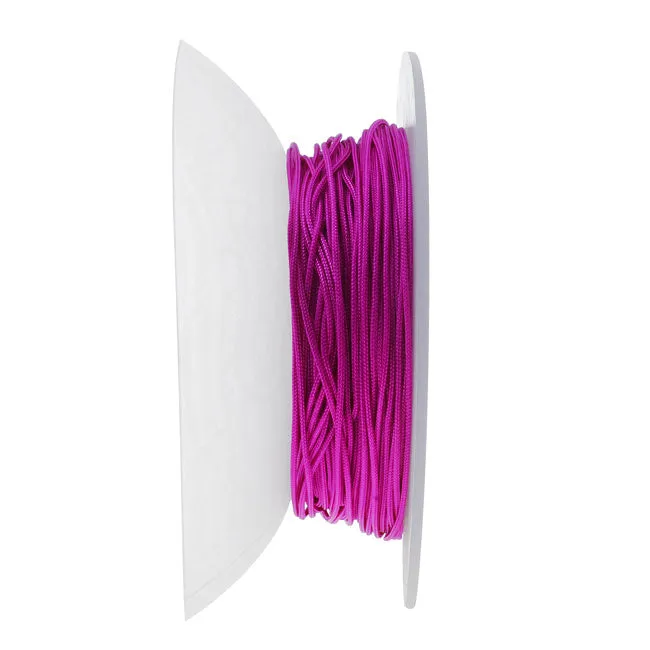 Lovely Knots - Asian Knotting Cord 1mm Thick, 50 Yard Bobbin - Cardinal Purple