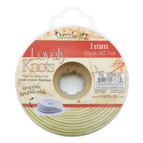 Lovely Knots - Asian Knotting Cord 1mm Thick, 50 Yard Bobbin - Ivory
