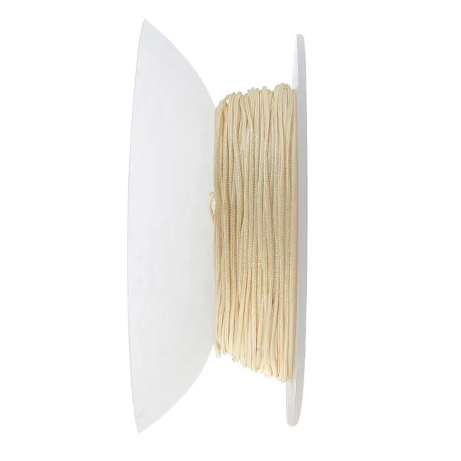 Lovely Knots - Asian Knotting Cord 1mm Thick, 50 Yard Bobbin - Ivory