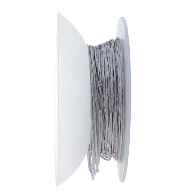 Lovely Knots - Asian Knotting Cord 1mm Thick - Silver (50 Yards On Bobbin)