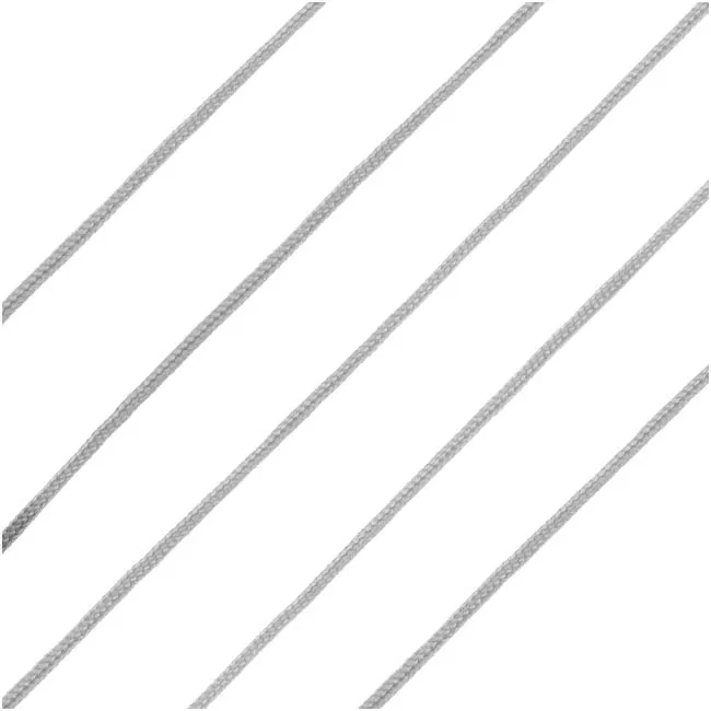 Lovely Knots - Asian Knotting Cord 1mm Thick - Silver (50 Yards On Bobbin)