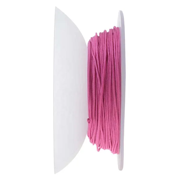 Lovely Knots - Asian Knotting Cord 1mm Thick - Strawberry Pink (50 Yard Bobbin)