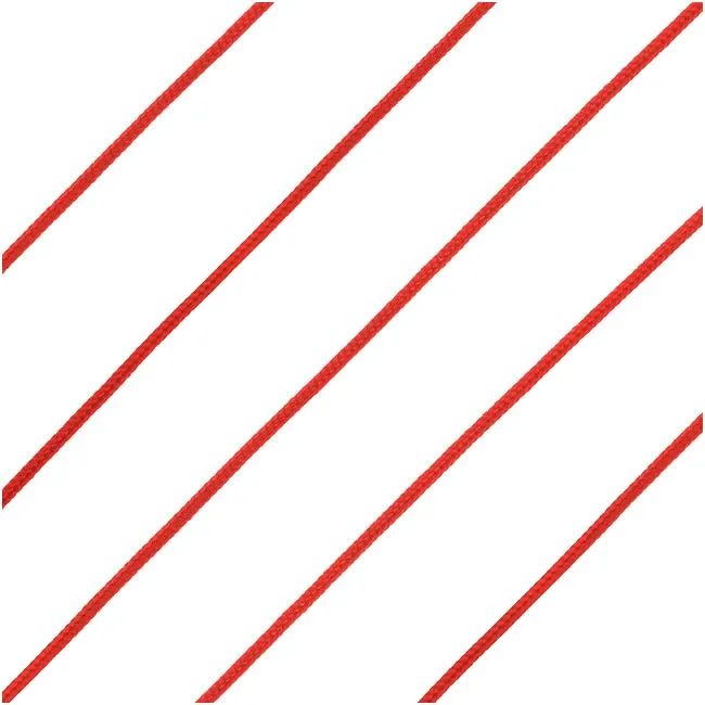 Lovely Knots - Asian Knotting Cord 2mm Thick - Red (50 Yards On Bobbin)