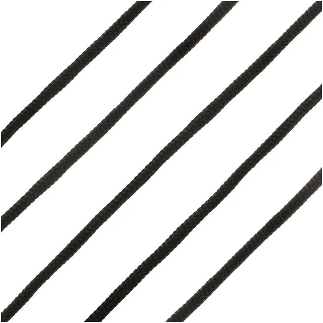 Lovely Knots - Chinese Knotting Cord 2mm Thick - Black (20 Yards On Bobbin)