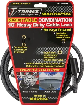 MAG10SC 10FT COMBINATION CABLE LOCK