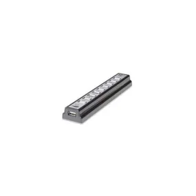 Manhattan 161572 10-Port Hi-Speed USB 2.0 Desktop Hub with Power Adapter