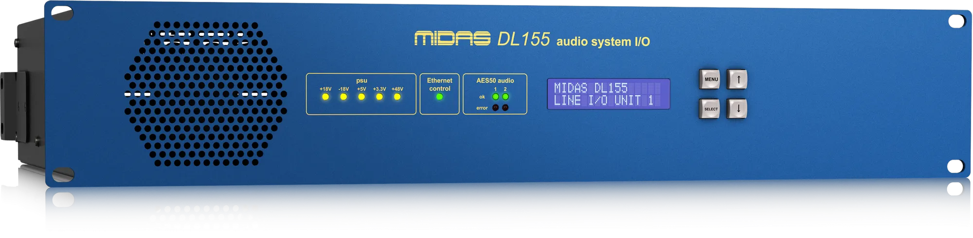 Midas DL155 - 16 Input, 16 Output Stage Box with 8 Midas Microphone Preamplifiers and AES3 Digital Interface