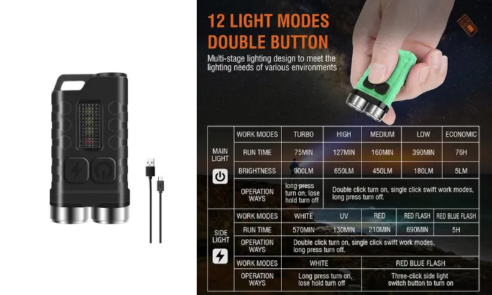 Mini Flashlight LED Keychain F