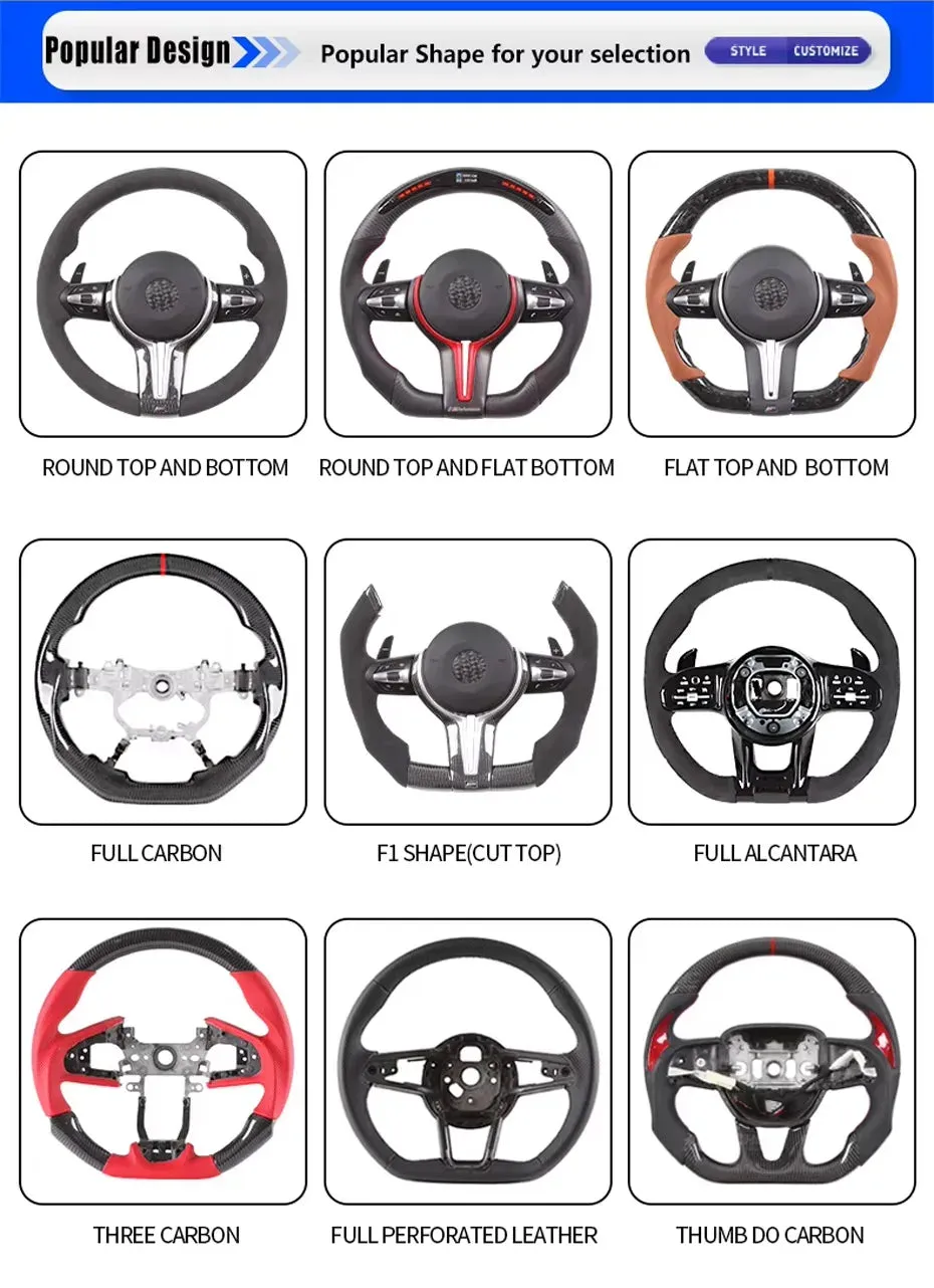 NEXT-GEN FORD RANGER / RAPTOR / EVEREST 2022  Custom Carbon Fibre steering wheel with Intelligent speed steering wheel