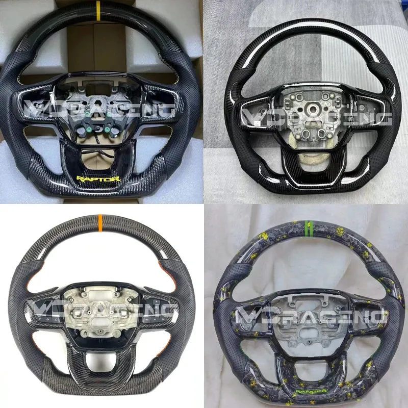 NEXT-GEN FORD RANGER / RAPTOR / EVEREST 2022  Custom Carbon Fibre steering wheel with Intelligent speed steering wheel