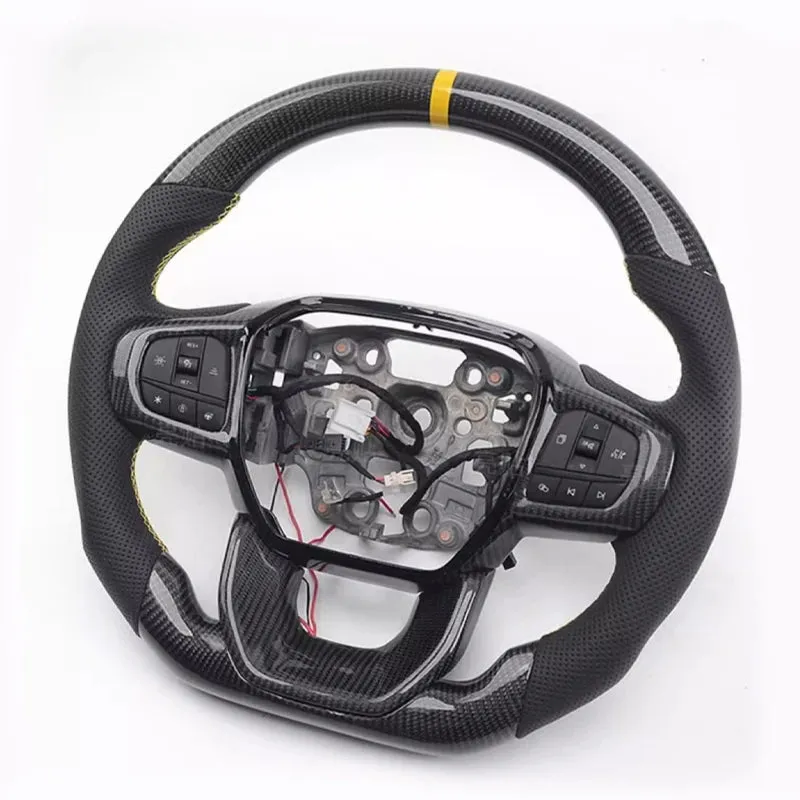 NEXT-GEN FORD RANGER / RAPTOR / EVEREST 2022  Custom Carbon Fibre steering wheel with Intelligent speed steering wheel