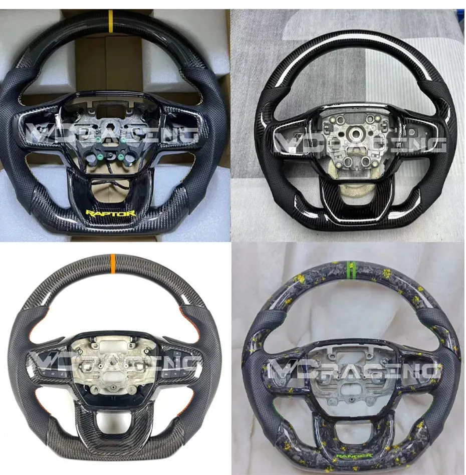 NEXT-GEN FORD RANGER / RAPTOR / EVEREST 2022  Custom Carbon Fibre steering wheel with Intelligent speed steering wheel