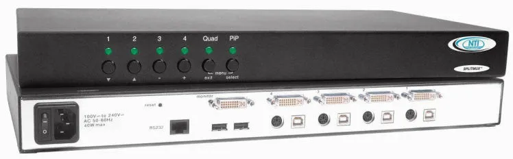NTI SPLITMUX-DVI-4 DVI/VGA Quad Screen Multiviewer