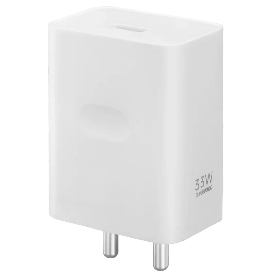 Oppo A76 SUPERVOOC 33W Fast Mobile Charger With Type-C Cable White