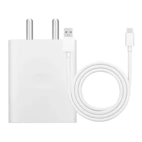 Oppo A76 SUPERVOOC 33W Fast Mobile Charger With Type-C Cable White