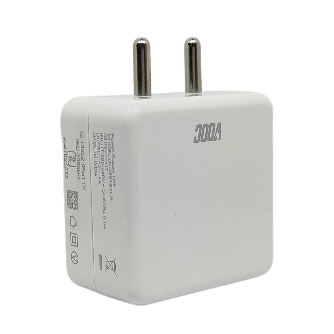 Oppo R19 Fast Charge 4 Amp Vooc Charger With Cable