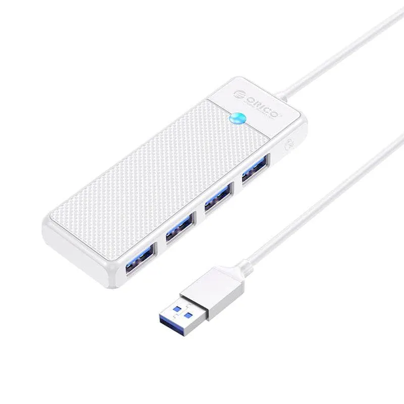 Orico Pw Series 4 Port Usb3.0 Hub | Usb A | Usb A3.0 X 4 (5 Gbps Sharing) | 15cm |White Papw4 A U3 015 Wh Ep