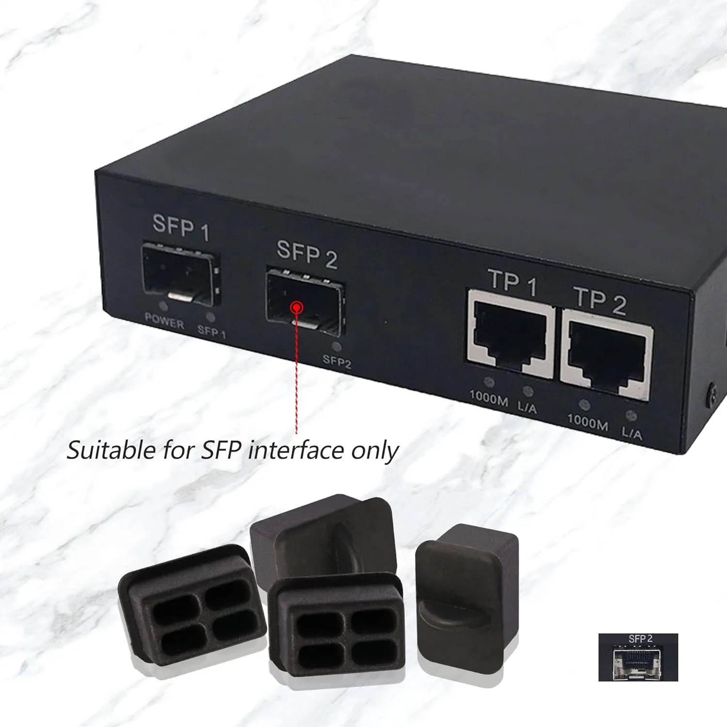 Pi ® (PiPlus®) Dust Covers for SFP/SFP  Slots with Handle