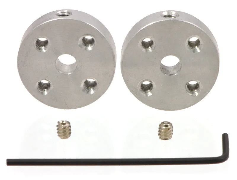 Pololu Universal Aluminum Mounting Hub for 4mm Shaft, #4-40 Holes (2-Pack)