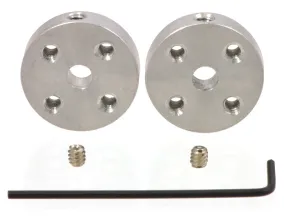 Pololu Universal Aluminum Mounting Hub for 4mm Shaft, #4-40 Holes (2-Pack)