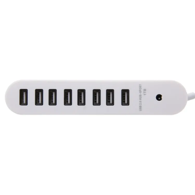 Portable 8-Port USB 2.0 Hub with 50cm Cable Length