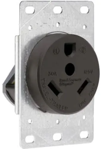 Power Spy™ #16 30A 120v power monitor - NEMA TT-30 to single TT-30 outlet with kWh meter