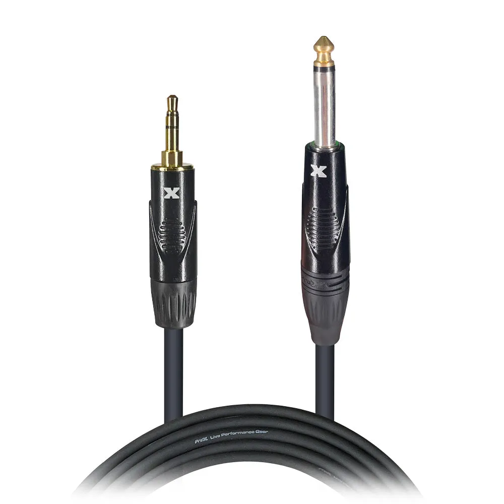 ProX XC-MP05 5 Ft. Unbalanced TRS-M Mini 1/8" to TS-M High Performance Audio Cable