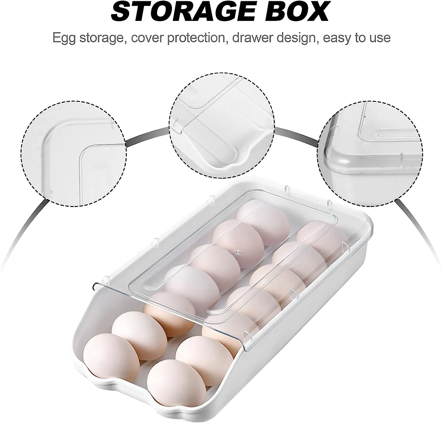 Refrigerator Plastic Egg Holder Storage Box F49-8-1255