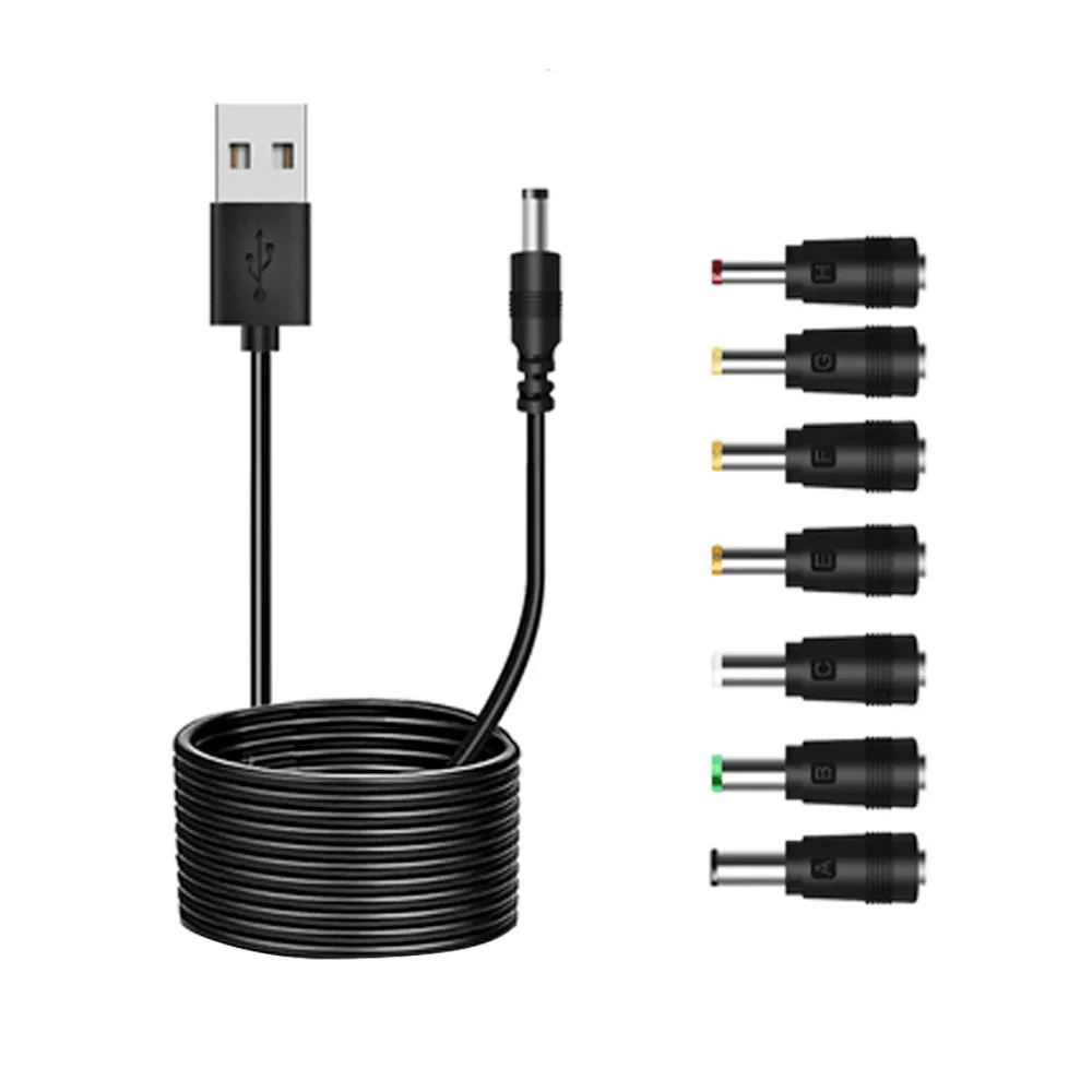 Sansai 1m USB-A to 7-in-1 DC Connector Cable Adapter