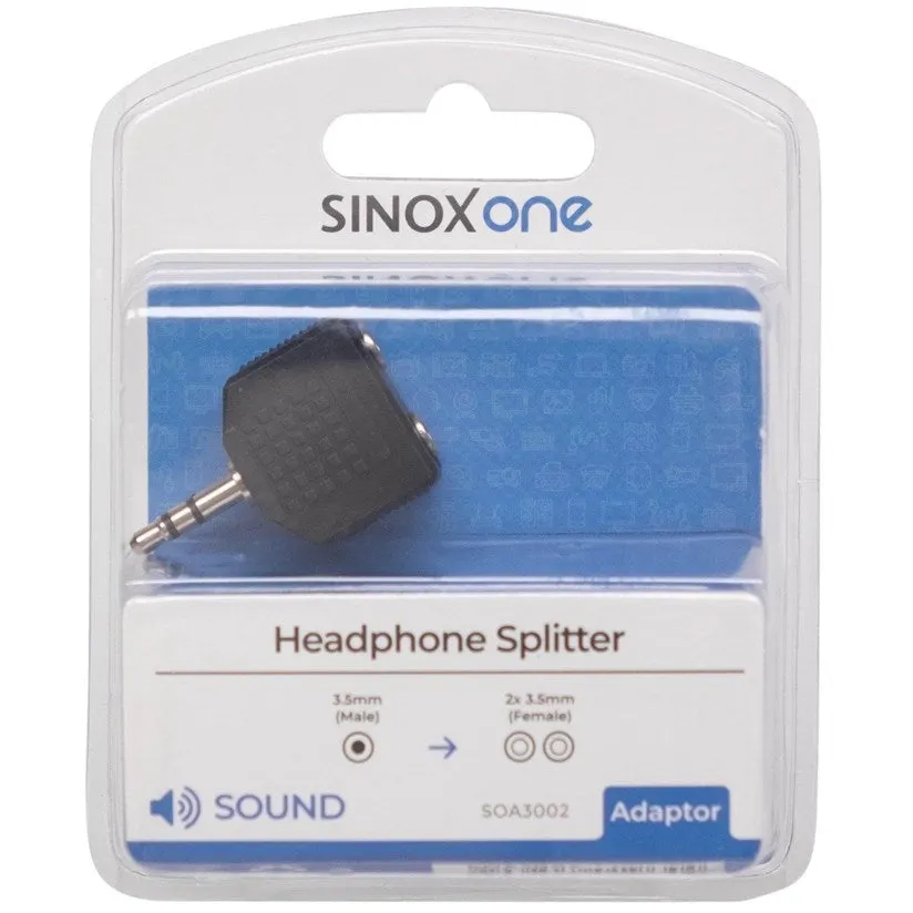 Sinox One Stereo Mini Jack Splitter - Black | OA3002